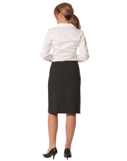 Women's Pleated Skirt in Wool Stretch