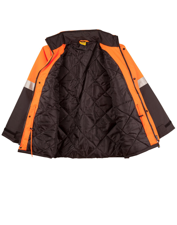 Hi-Vis Two Tone Rain Proof Quilted Safety Jacket With 3M Tapes