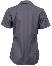 Ladies' Dobby Striped Taped S/S Shirt