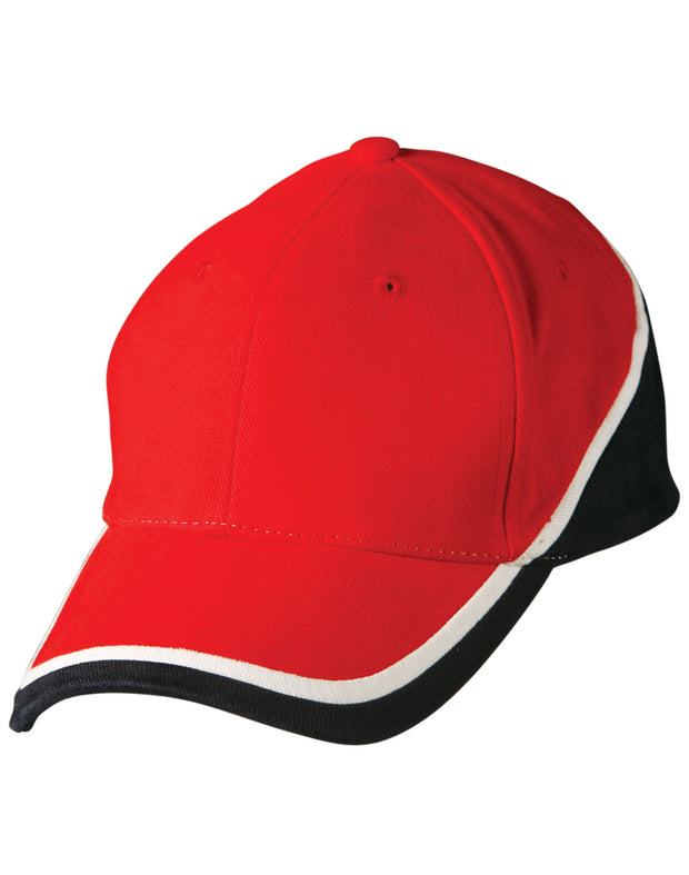 Tri-color sue heavy brushed cotton cap