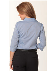 Women's Fine Chambray 3/4 Sleeve Shirt