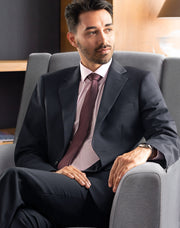 Men's Two Buttons Jacket in Wool Stretch