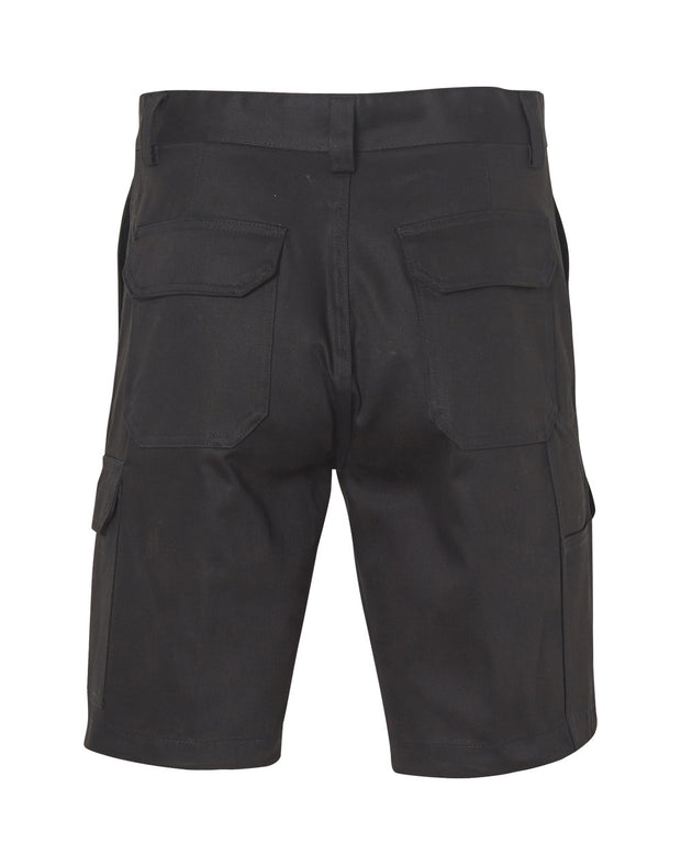 mens hvy cotton pre-shr drill short