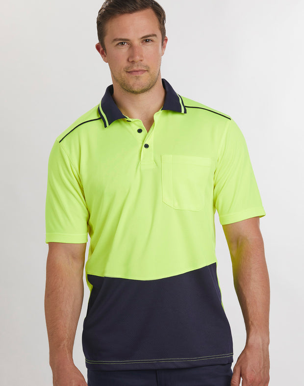 Unisex Hi-Vis Bamboo Charcoal S/S Polo