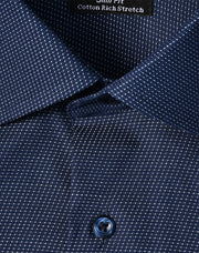 Men's Pin Dot Stretch L/S Shirt