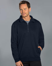 1/2 zip collar fleecy sweat