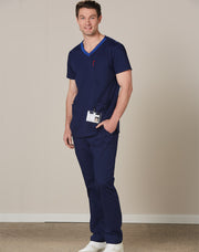 Men's Contrast Colour S/S Scrub Top