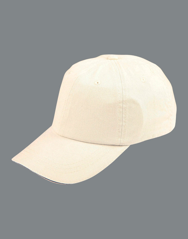 Washed polo cotton unstructured cap sandwich cap