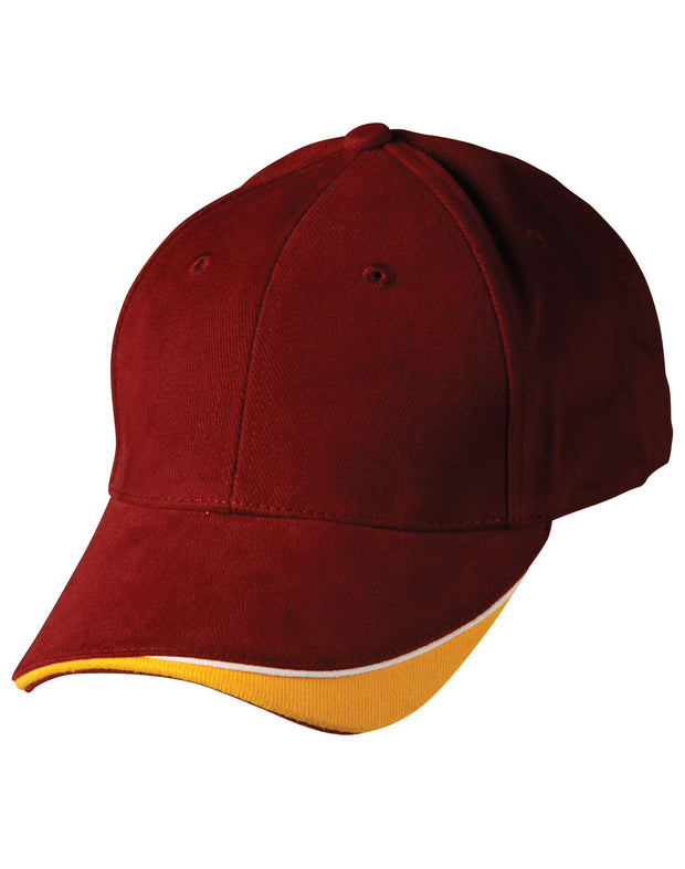 The edge, two tone heavy brushed sandwich peak