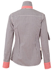 Women's Gingham Check Roll-up L/S Shirt