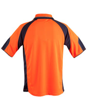Men's Hi-Vis Cooldry Contrast Polo with Sleeve Panels