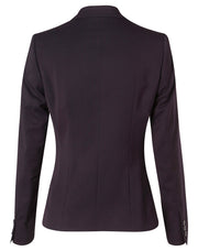 Women's One Button Cropped Jacket in Poly/Viscose Stretch