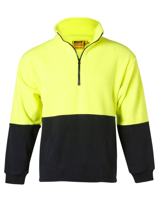 Hi-Vis polar fleece half zip pullover