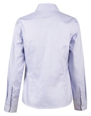 Ladies' Dot Contrast Long Sleeve Shirt