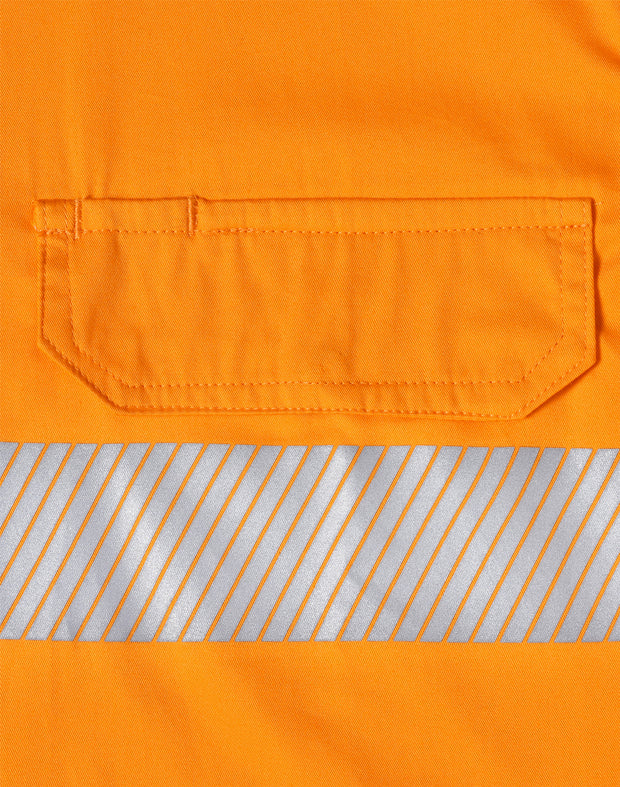 Hi-Vis Cool-Breeze Safety L/S Shirt (Segmented Tape)
