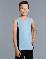 Kid's truedry contrast mesh singlet
