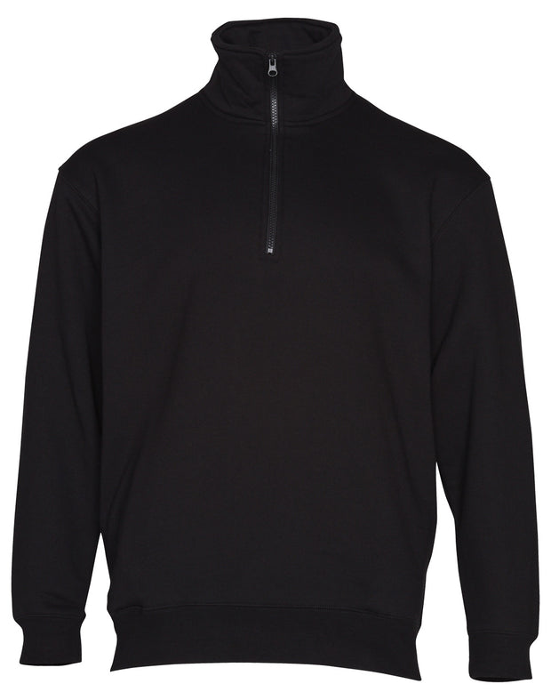 1/2 zip collar fleecy sweat
