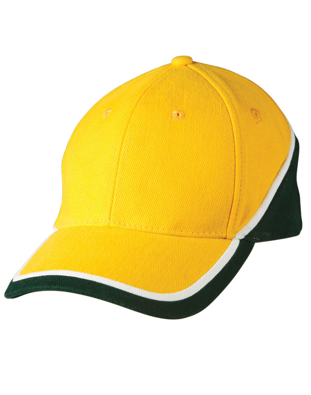 Tri-color sue heavy brushed cotton cap
