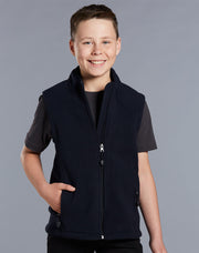 Kids' bonded polar fleece vest