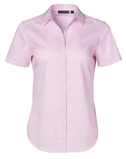 Ladies' Dobby Striped Taped S/S Shirt