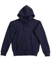 Ladies' full-zip fleecy hoodie