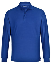 Adults' 240gsm Poly/Cotton Pique L/S Polo