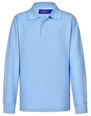 Kids' 240gsm Poly/Cotton Pique L/S Polo