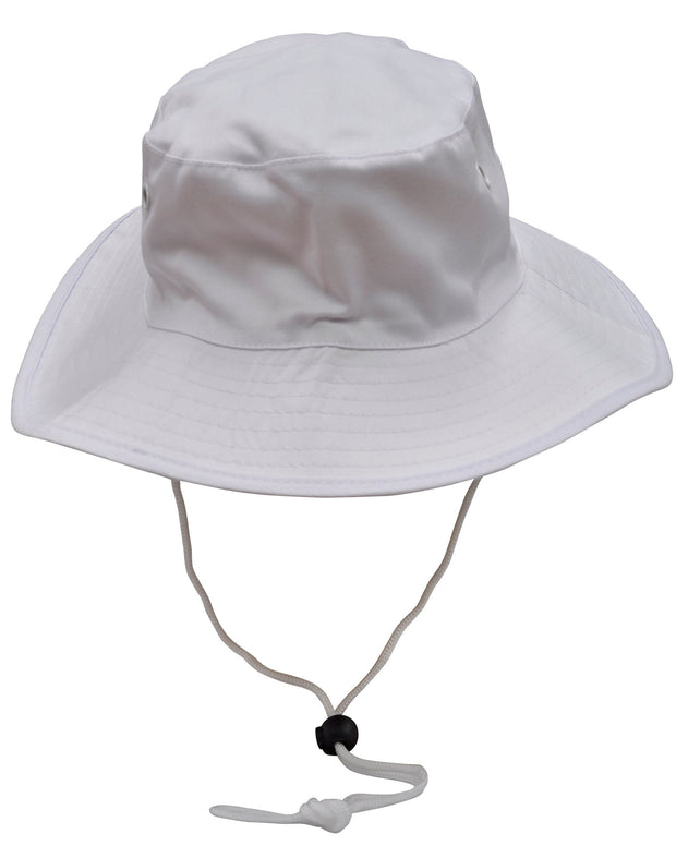 Surf hat with clip on chin strap