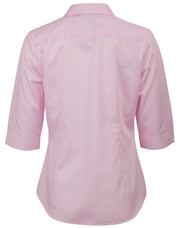 Ladies' Dobby Striped Taped 3/4 Sleeve Shirt