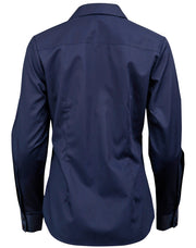 Ladies' Dobby Striped Taped L/S Shirt